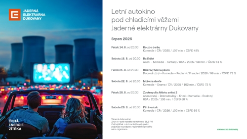 Letní autokino v JE Dukovany