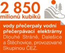 2 850 milionů kubíků vody