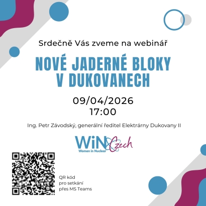 Pozvánka na webinář na téma Nový jaderný zdroj