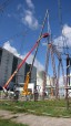Jeřáby a vysokozdvižná technika mezi dráty 400 kV rozvodny Jaderné elektrárny Dukovany